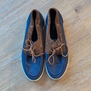 Ralph Lauren Two-Tone Boat Shoes in Brown and Navy